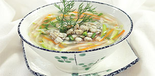 Canh hến nấu bầu