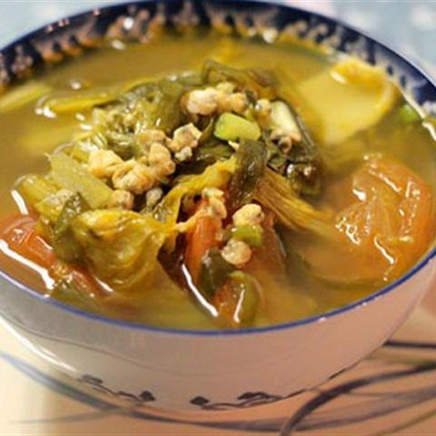 Cách làm canh hến nấu dưa cải chua