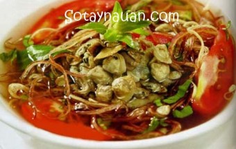 Canh hến nấu hoa chuối – Dân dã mà ngon