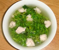 Canh hoa thiên lý nấu giò sống