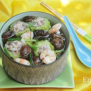Cách nấu canh khổ qua nhồi tôm
