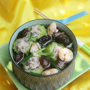 Cách nấu canh khổ qua nhồi tôm