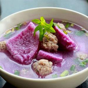 Cách làm canh khoai mỡ nấu thịt viên