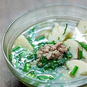 Cách làm canh khoai sọ thịt băm