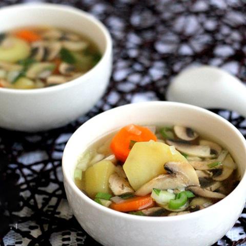 Cách làm canh khoai tây nấu nấm