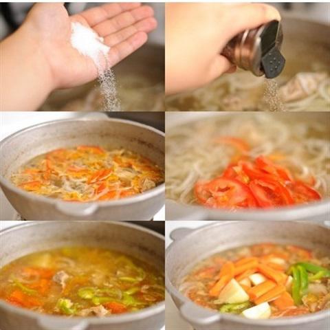 Cách nấu canh khoai tây sườn non