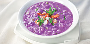 Canh khoai tím hột lựu