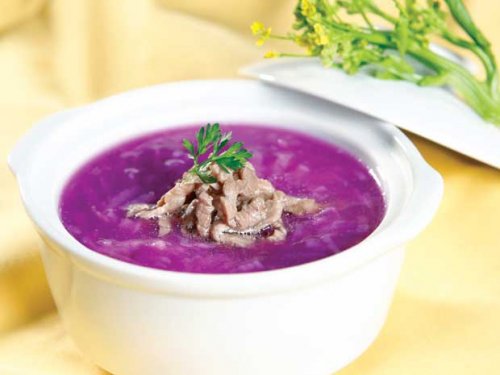 Canh khoai tím nấu thịt