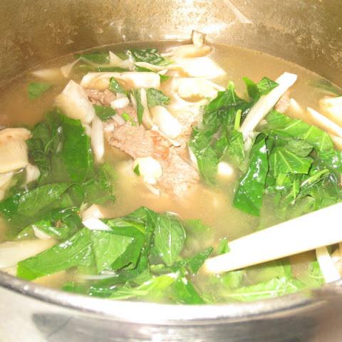 Cách làm canh mít non nấu lá lốt