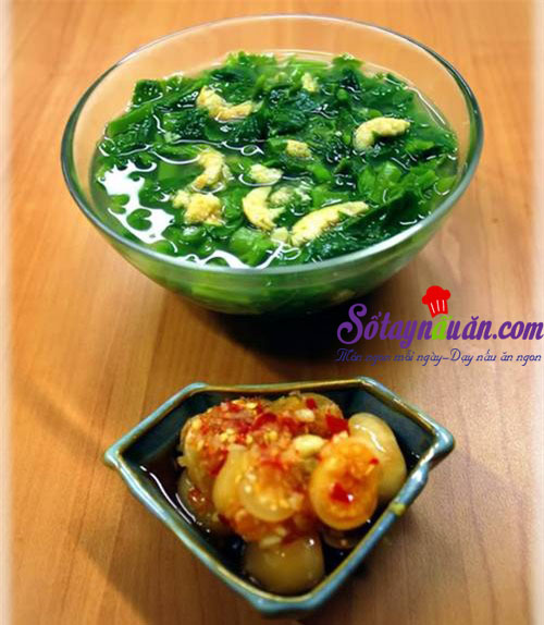 Canh mồng tơi nấu tôm