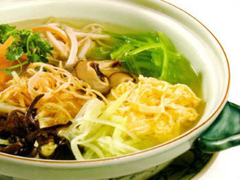 Canh mực nấu rối