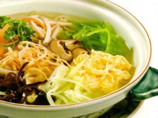 Canh mực nấu rối