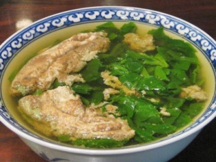 Canh mướp hương nấu cua, rau đay