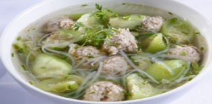 Canh mướp hương thịt viên