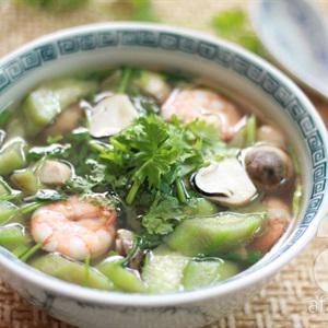 Cách làm canh mướp nấu nấm và tôm