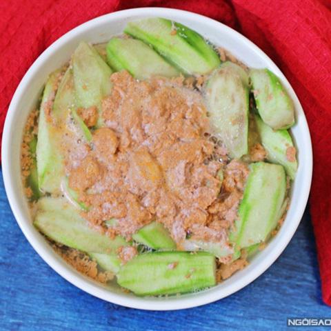Cách làm canh mướp nấu riêu tôm
