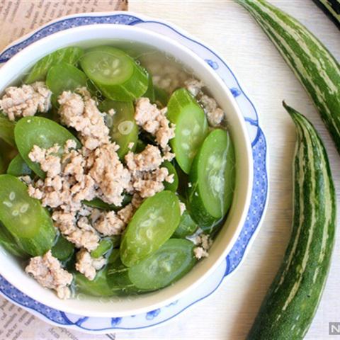 Cách làm canh mướp Nhật nấu thịt băm