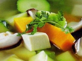 Canh nấm đậu hũ