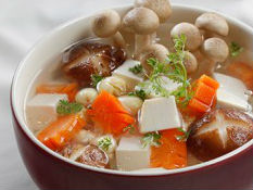 Canh nấm hạt sen