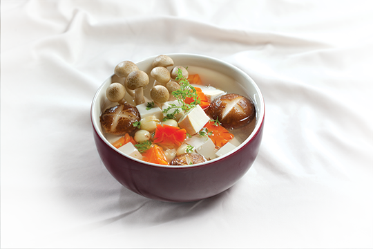 Canh nấm hạt sen