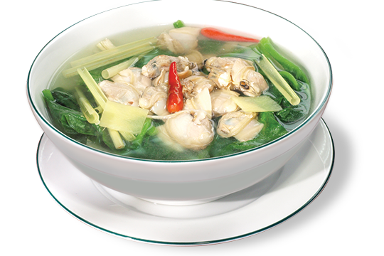 Canh nghêu mồng tơi