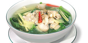 Canh nghêu mồng tơi