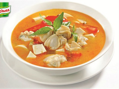 Canh nghêu rau răm