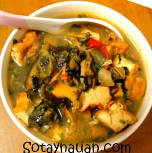 Canh ốc, chuối, đậu ngon
