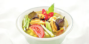 Canh ốc nấu tía tô