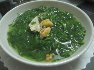 Canh rau cải cá rô