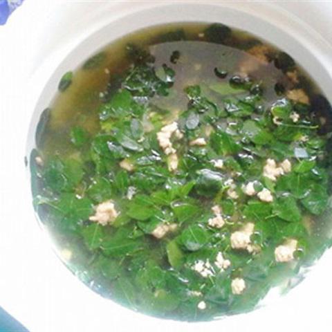 Cách làm canh rau chùm ngây nấu thịt băm