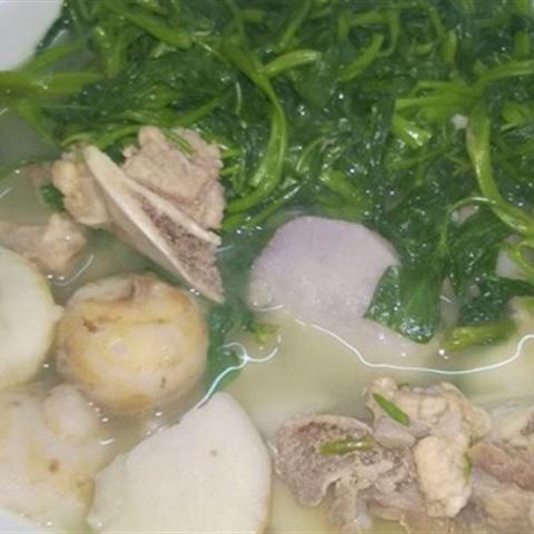 Cách làm canh rau muống khoai sọ