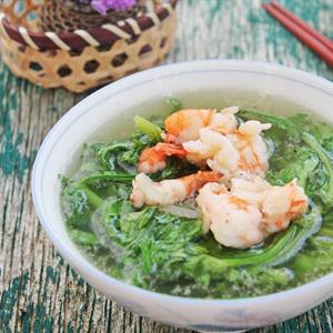 Cách làm canh tần ô nấu tôm