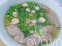 Canh thiên lý nấu tôm