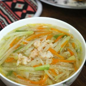 Cách làm canh tôm nấu su hào