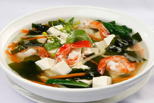 Canh tôm rong biển