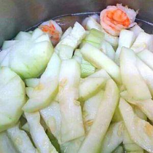 Cách làm canh trái bầu nấu tôm tươi