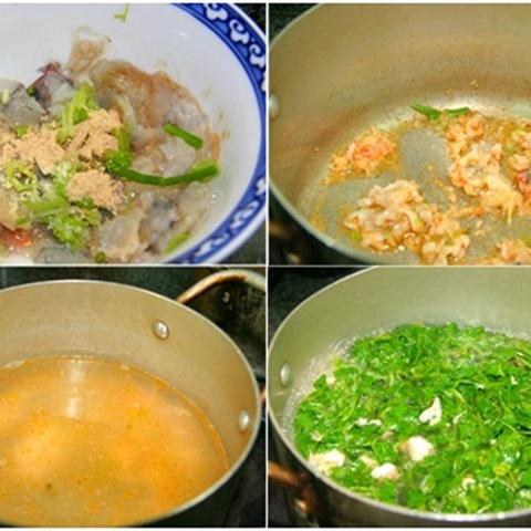 Cách làm canh xà lách xoong nấu tôm