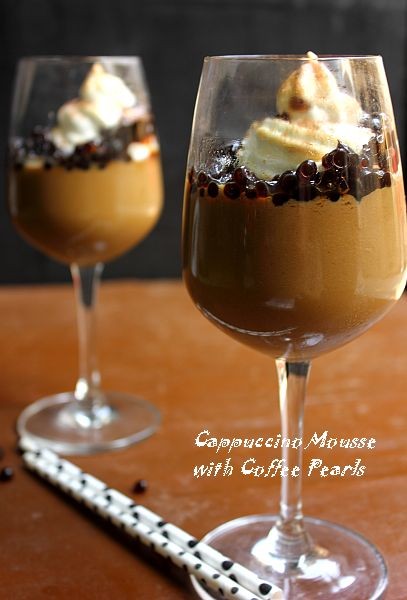 Cappucino mousse với thạch cà phê