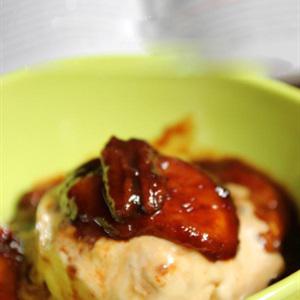 Cách làm caramel chuối mix kem vani