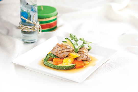 Cật heo xào bí ngòi