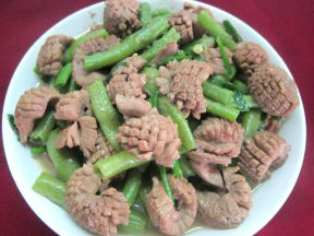 Cật heo xào đậu đũa