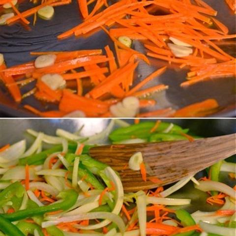 Cách làm chả cá xào rau củ