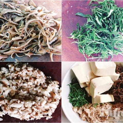 Cách làm chả đậu hũ cuốn lá lốt