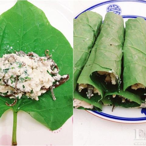 Cách làm chả đậu hũ cuốn lá lốt