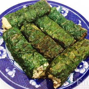 Cách làm chả đậu hũ cuốn lá lốt