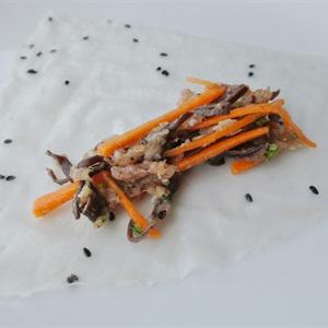 Cách làm chả giò chiên nhân nấm thịt