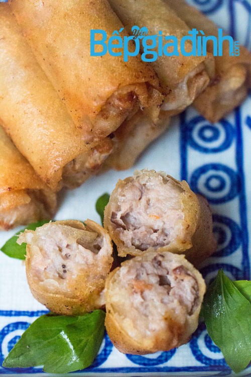 Chả giò chuối tôm thịt thơm hương trái cây