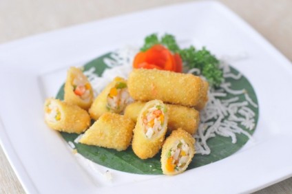 Chả giò nấm tuyết