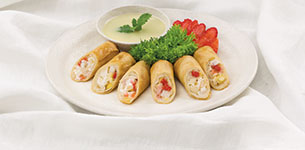 Chả giò trái cây xốt sầu riêng